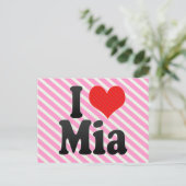 I Love Mia Briefkaart (Staand voorkant)