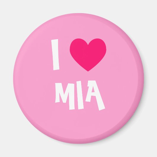 I Love Mia Magneet (Voorkant)