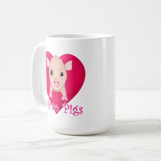 I Love Micro Pigs Koffiemok (Voorkant links)