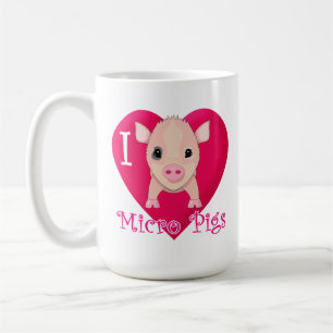 I Love Micro Pigs Koffiemok
