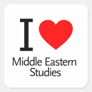 I Love Middle Eastern Studies Vierkante Sticker