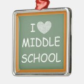 I Love Middle School Metalen Ornament (Links)
