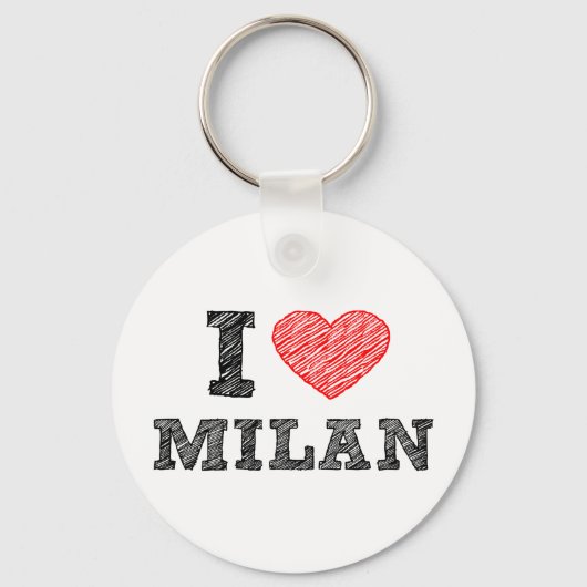 I Love Milan Sleutelhanger (Voorkant)
