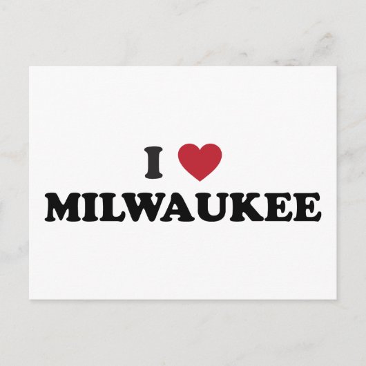 I Love Milwaukee Wisconsin Briefkaart (Voorkant)