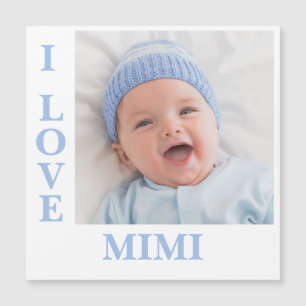 I Love Mimi Typography Photo Magnetic Kaart