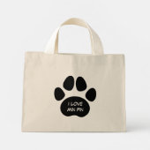I Love Min Pin canvas canvas tas (Achterkant)