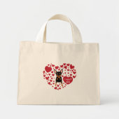I Love Min Pin canvas canvas tas (Voorkant)