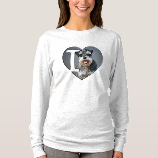 I Love Mini Schnauzers - T-shirt (Voorkant)