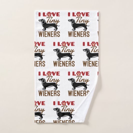 I Love Miniature Dachshund Doxie (Serviette à main)