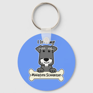 I Love Miniature Schnauzers Sleutelhanger