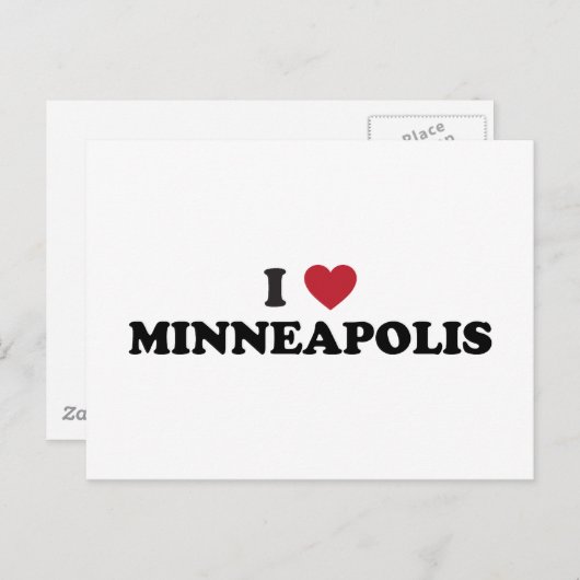 I Love Minneapolis Minnesota Briefkaart (Voorkant / Achterkant)