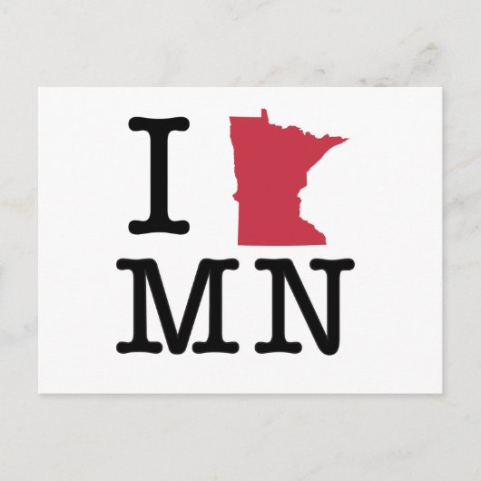 I Love Minnesota Briefkaart (Voorkant)