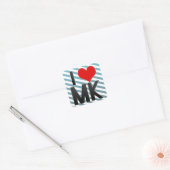 I Love MK Vierkante Sticker (Envelop)