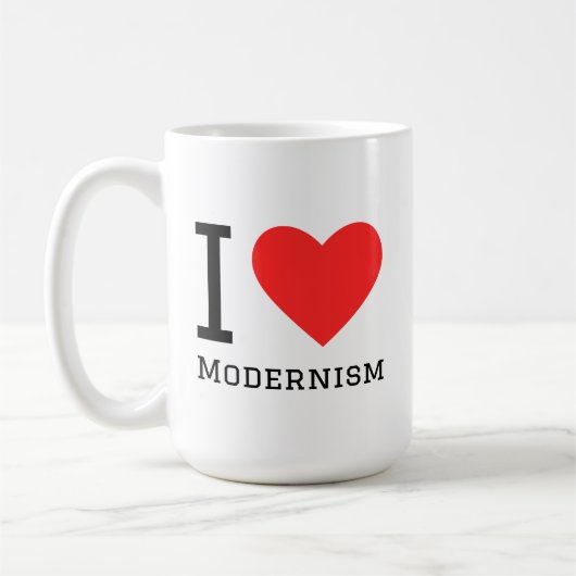 I love modernism koffiemok (Links)