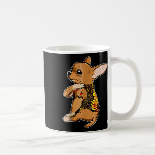 I Love Mom Tattoo Chihuahua Hondenshirt Zonnebloem Koffiemok
