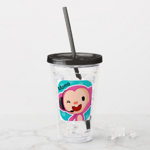I Love Momo Monkey Acrylic Tumbler Acryl Drinkbeker