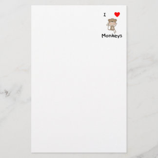I Love Monkeys (2) Briefpapier
