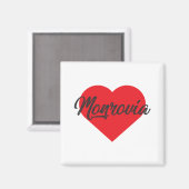 I Love Monrovia - Liberia Magneet (Voorkant / Achterkant)