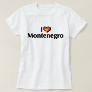I Love Montenegro Flag T-shirt