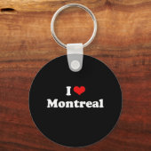 I Love Montreal Tshirt White Tshirt Sleutelhanger (Voorkant)