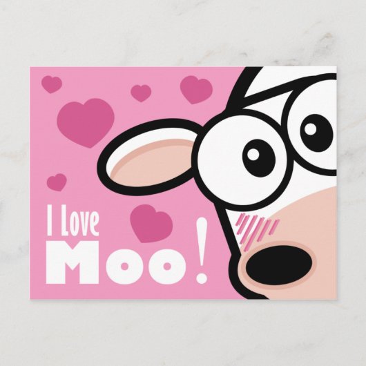 I Love Moo - Carte postale de Valentine (Devant)
