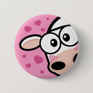 I Love Moo Cow Button