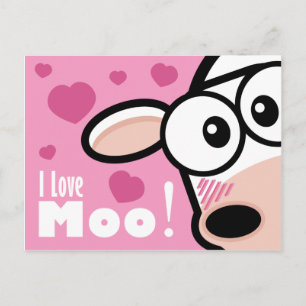 I Love Moo - Valentijns Briefkaart