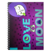"I Love Moon" - Een grillig hemels kunstontwerp Notitieboek (Voorkant)