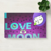 "I Love Moon" - Een grillig hemels kunstontwerp Post-it® Notes (Kantoor)