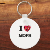I Love Mops Sleutelhanger (Voorkant)