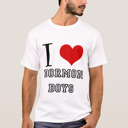 I Love Mormon Boys T-shirt (Voorkant)