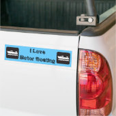 I Love Motor Boating Bumpersticker (Op Truck)