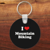 I Love Mountain Biking Tshirt Sleutelhanger (Voorkant)