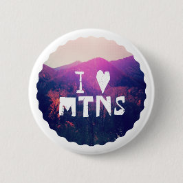 I Love Mountains Ronde Button 5,7 Cm