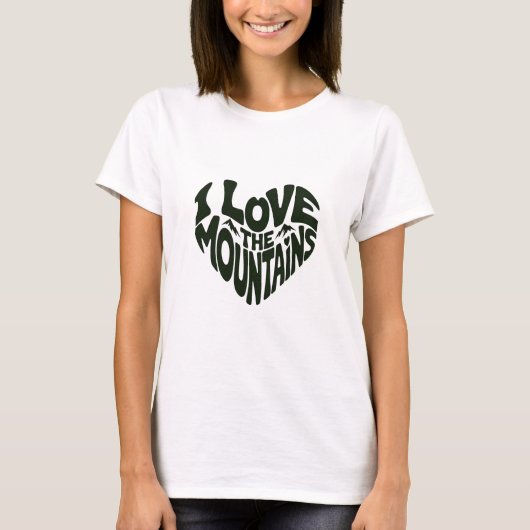 I love mountains t-shirt (Voorkant)