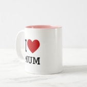 I Love Mum Mug Heart Graphic Mother Gift (Devant gauche)