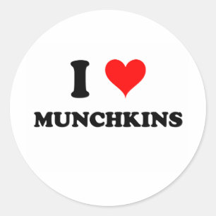 I Love Munchkins Ronde Sticker