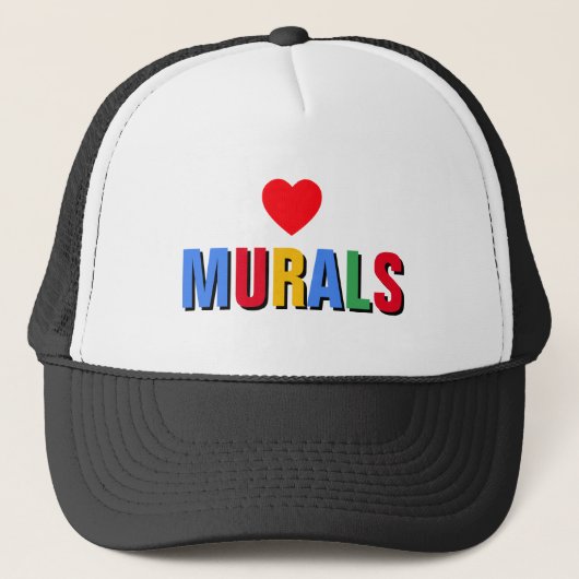 I Love Murals™ Trucker Hat Pet (Voorkant)