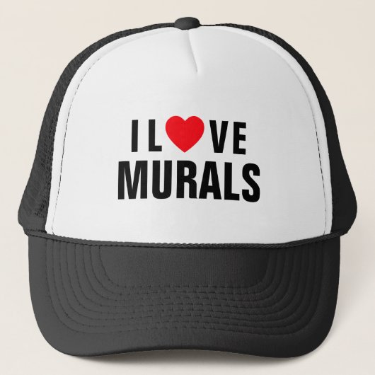 I Love Murals™ Trucker Hat Trucker Pet (Voorkant)