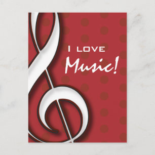 I Love Music Briefkaart