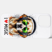I Love Music Golden RetrieveriPhone / coque ipad (Verso (horizontal))