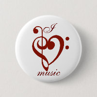 I Love Music Pin