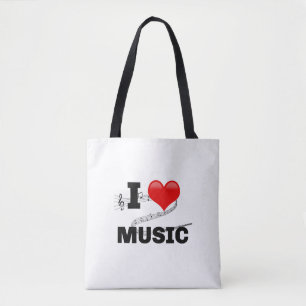 I Love Music, populair ontwerp Draagtas