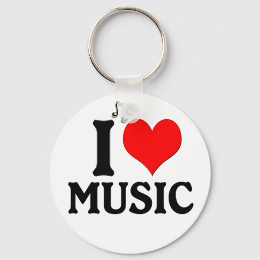 I Love Music Sleutelhanger (Voorkant)