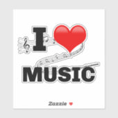 I Love Music, Sticker design populaire (Feuille)