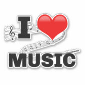 I Love Music, Sticker design populaire (Devant)