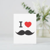 I Love Mustache Briefkaart (Staand voorkant)