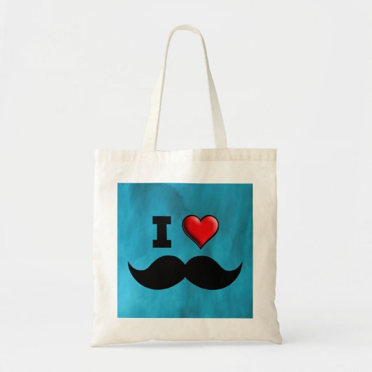 I Love Mustache Mustache Stache Tote Bag (Voorkant)