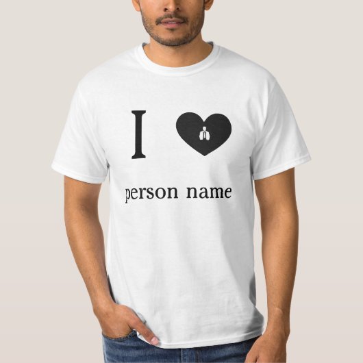 I Love My "add your name" Custom T-shirt (Voorkant)