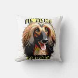 I Love My Afghan Hound – Elegant Dog Lover Design Kussen